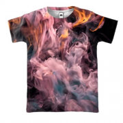 3D футболка з різнокольоровим димом