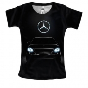 Жіноча 3D футболка Mercedes-Benz Black